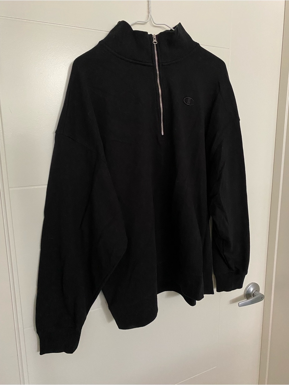 Champion Black Half-Zip Mock Neck Pullover